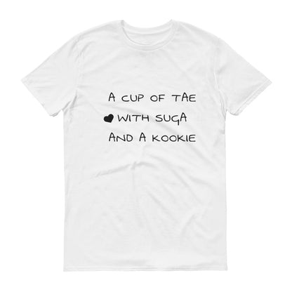 BTS tshirt Cup of Tea with suga and a kookie. Short-Sleeve Kpop  T-Shirt - SD-style-shop