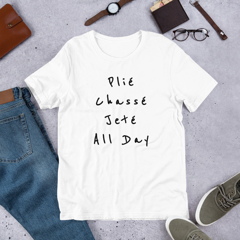 Ballet tshirt, Plié Chassé Jeté All day - SD-style-shop