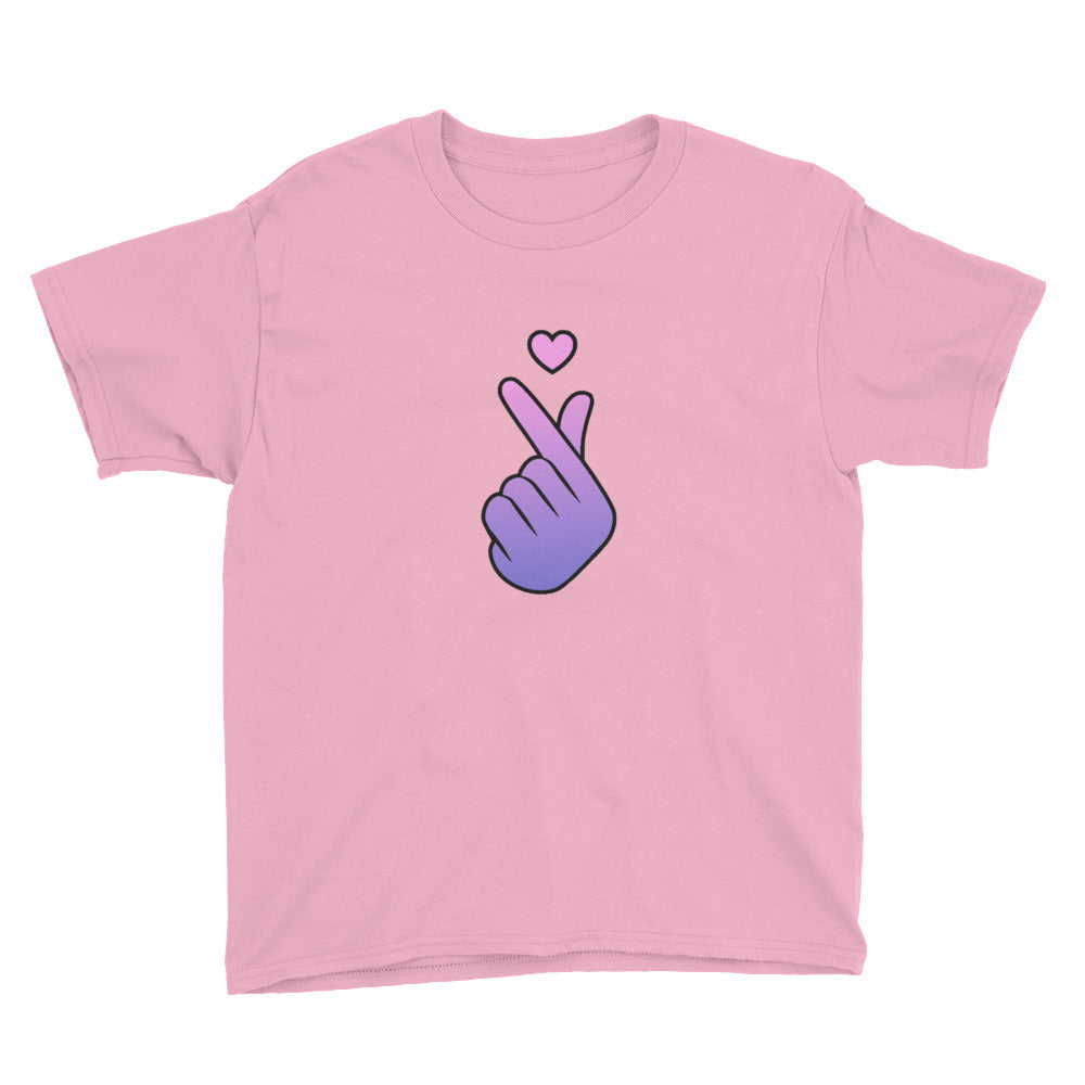 Kpop fingerheart kids Youth Short Sleeve T-Shirt - SD-style-shop