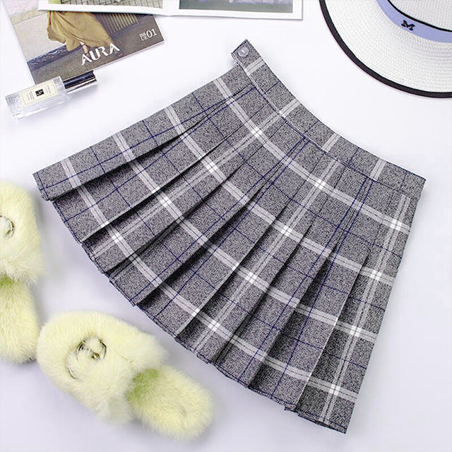 Harajuku School Girl Pleated Plaid Skirt - SD-style-shop