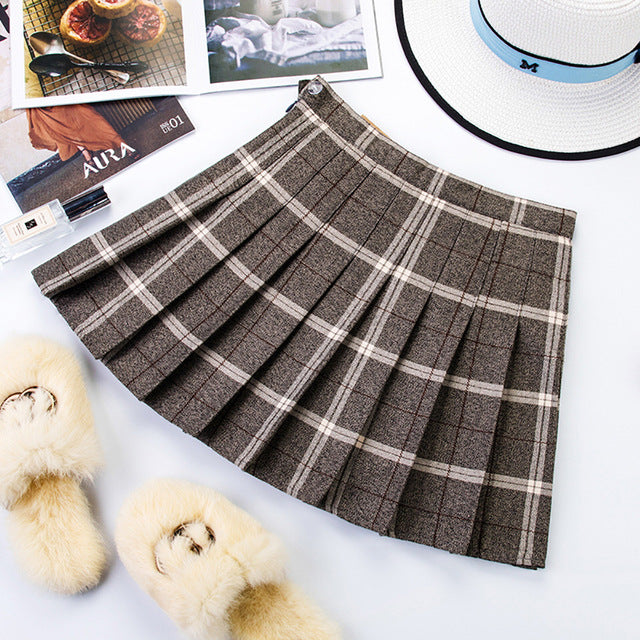 Harajuku School Girl Pleated Plaid Skirt - SD-style-shop