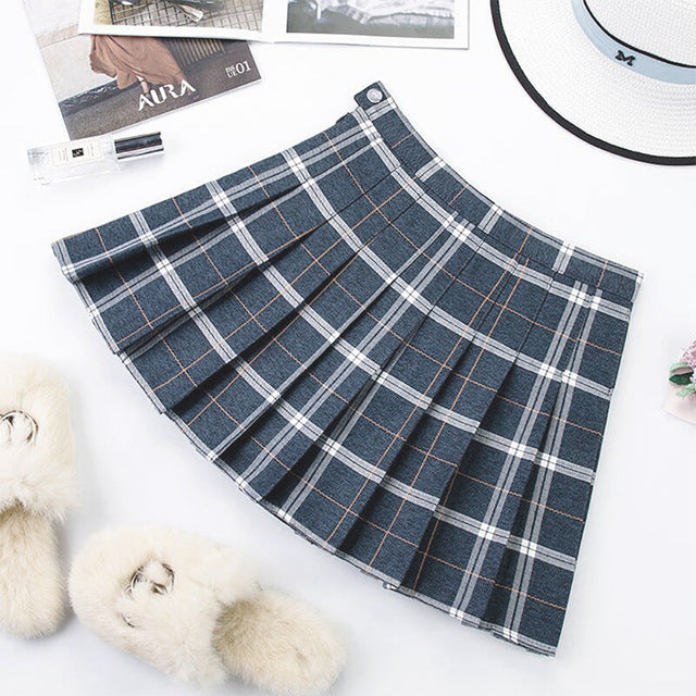 Harajuku School Girl Pleated Plaid Skirt - SD-style-shop