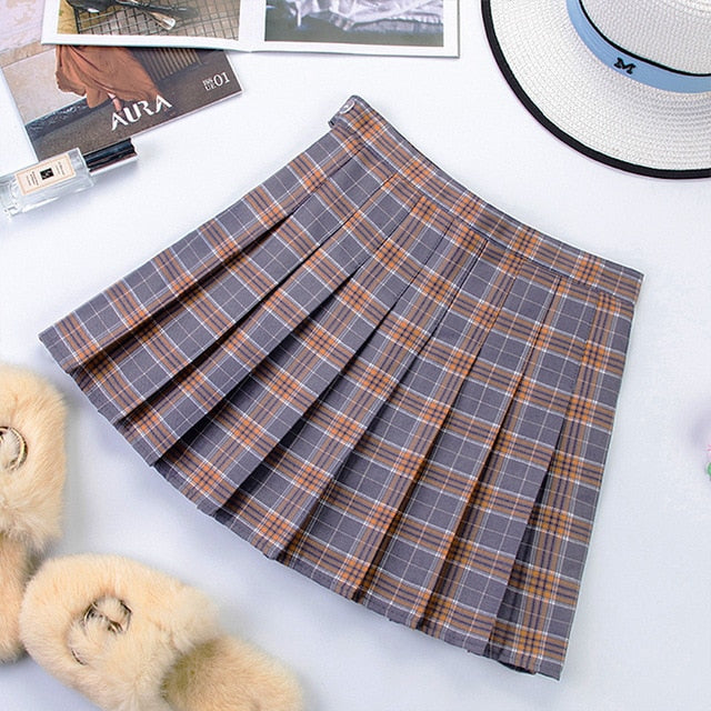 Harajuku School Girl Pleated Plaid Skirt - SD-style-shop