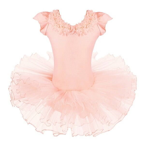 Peach Roses Ballet leotard with tutu - SD-style-shop