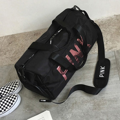 Sportsbag PINK with sequins Glitter - SD-style-shop