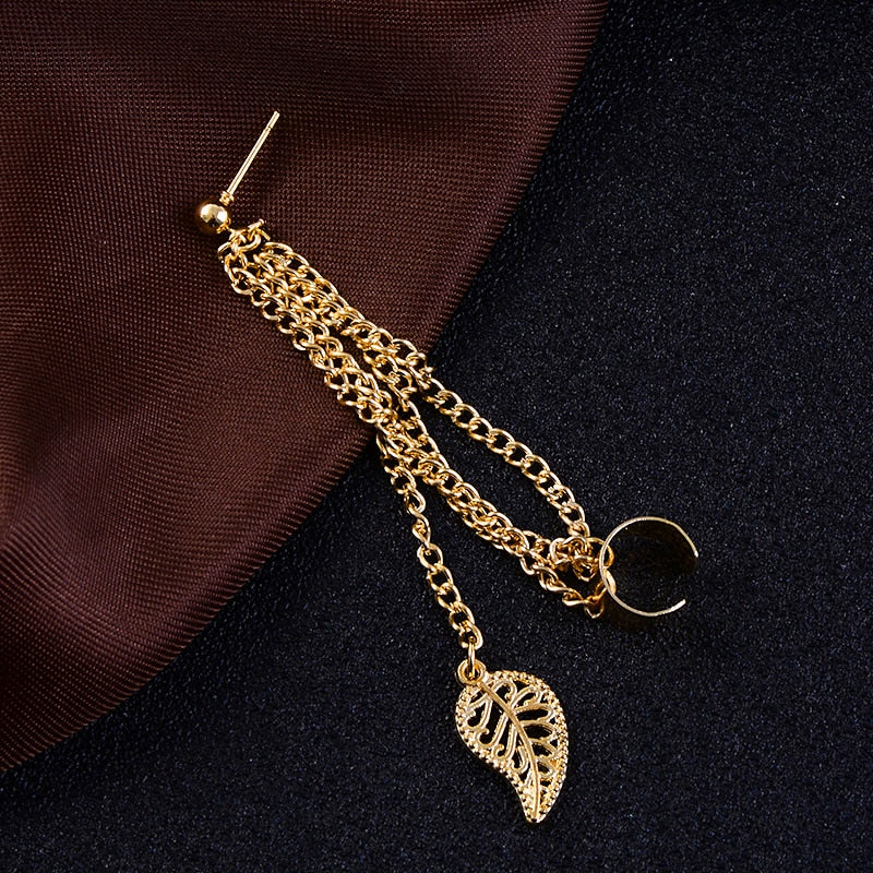 Leaf shape Tassel Earring - SD-style-shop