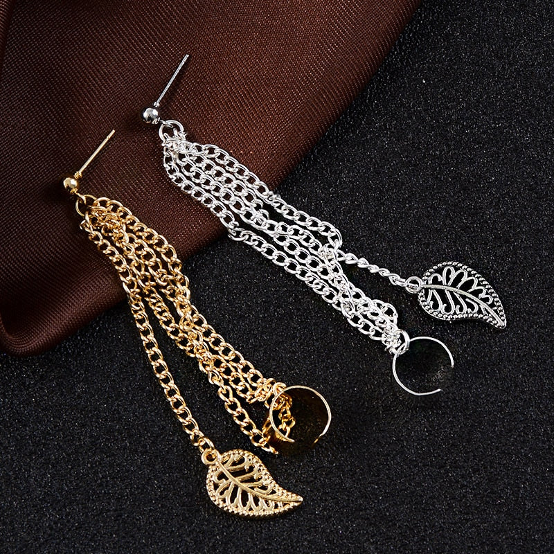 Leaf shape Tassel Earring - SD-style-shop