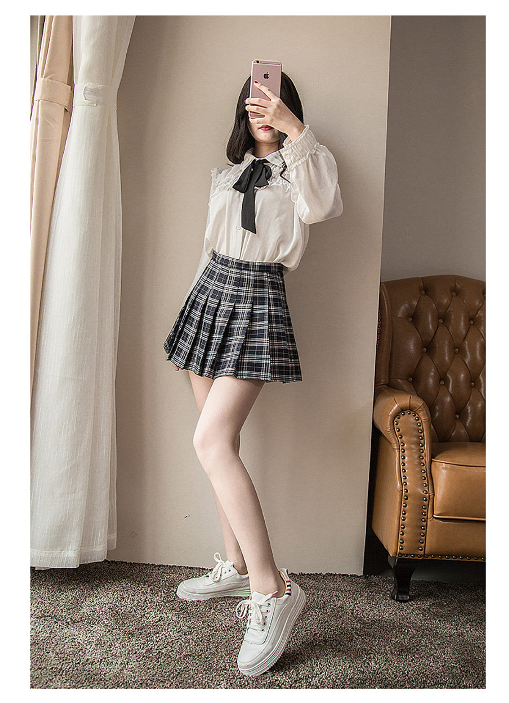 Harajuku School Girl Pleated Plaid Skirt - SD-style-shop