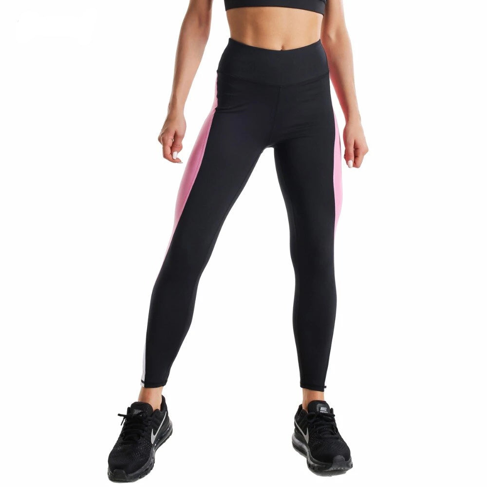 High waist leggings black and pink - SD-style-shop