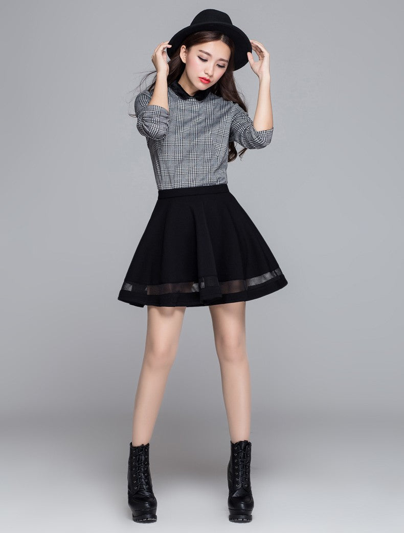 Mini skirt with mesh inserts - SD-style-shop