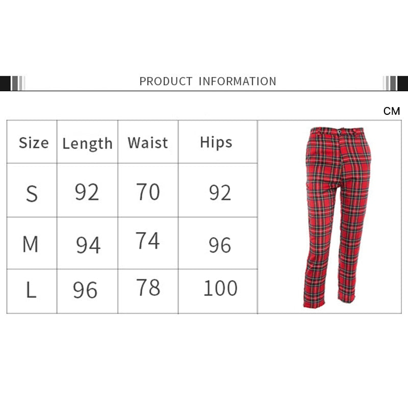 Red plaid Pants - SD-style-shop