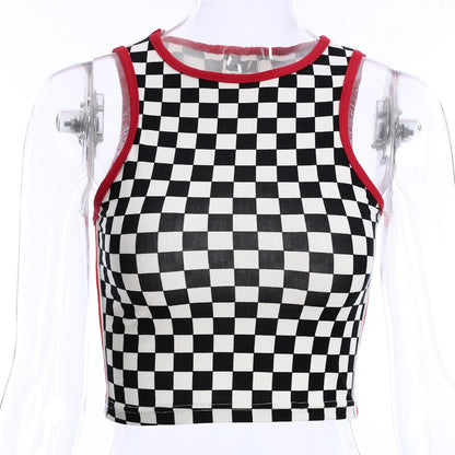Plaid Black and White Crop Top - SD-style-shop
