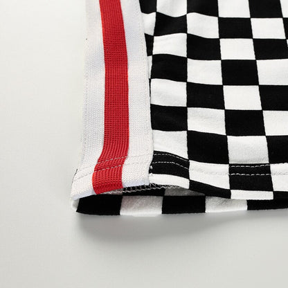 Plaid Black and White Crop Top - SD-style-shop