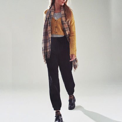 Black High Waist Corduroy Pants - SD-style-shop