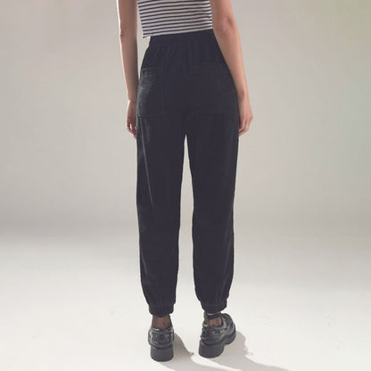Black High Waist Corduroy Pants - SD-style-shop