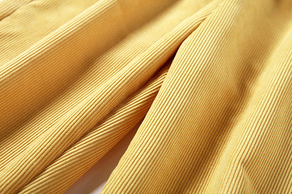 Yellow High Waist Corduroy Pants - SD-style-shop