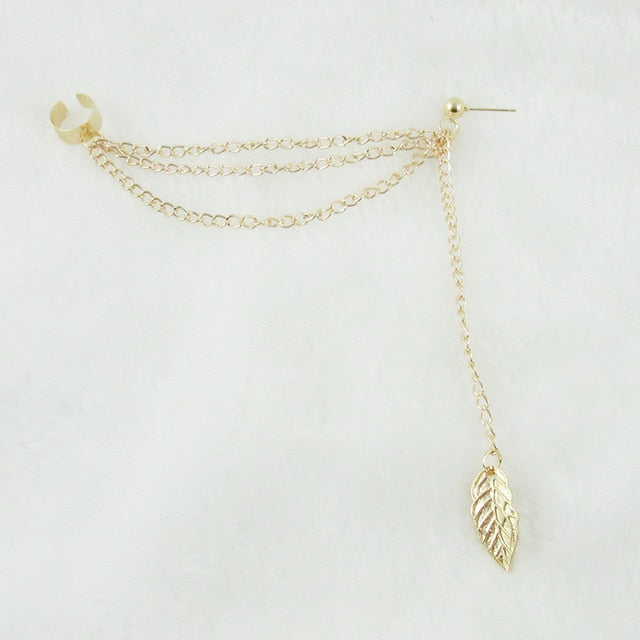 Leaf shape Tassel Earring - SD-style-shop