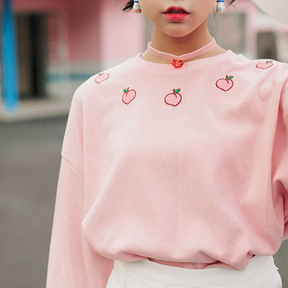 Kawaii sweater with peaches - SD-style-shop