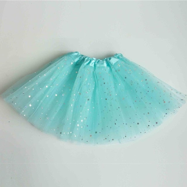 Tutu skirt with glitter stars for Kids Dance Pettiskirt Children - SD-style-shop