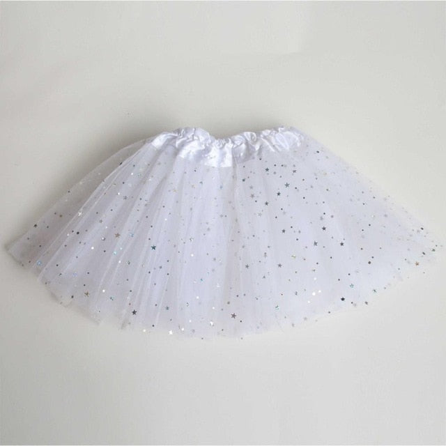 Tutu skirt with glitter stars for Kids Dance Pettiskirt Children - SD-style-shop