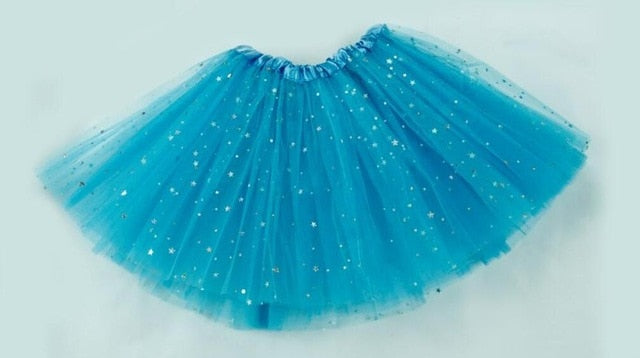 Tutu skirt with glitter stars for Kids Dance Pettiskirt Children - SD-style-shop