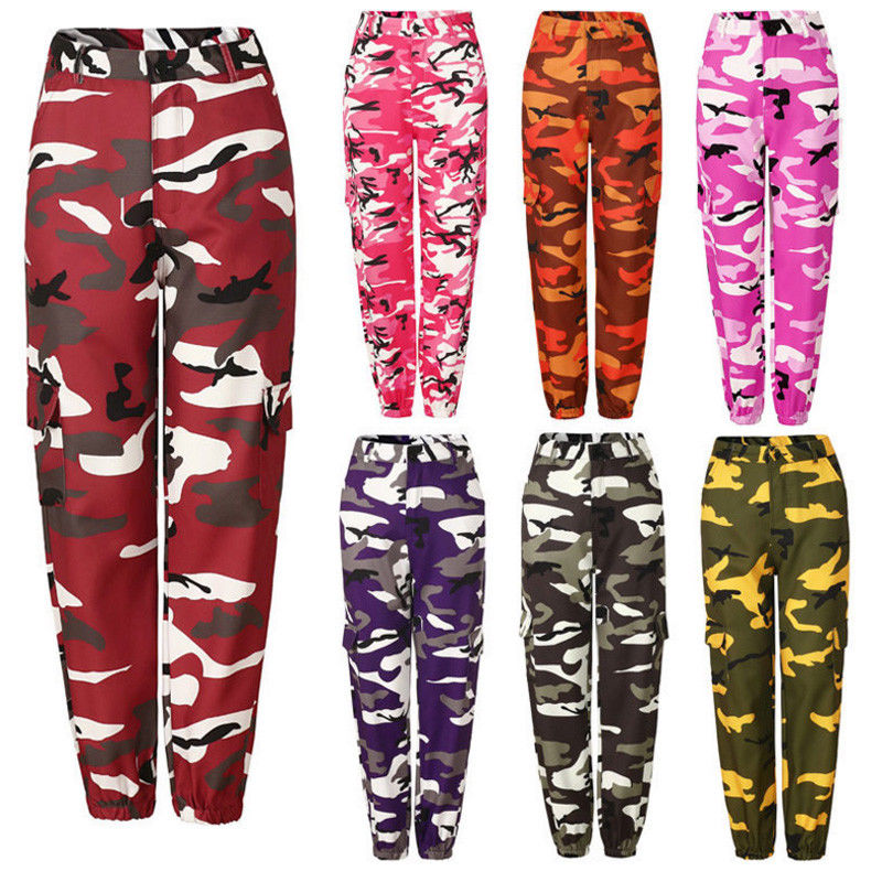 Camo Cargo High Waist Hip Hop Trousers Pants - SD-style-shop