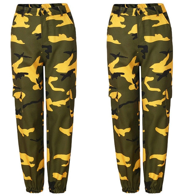 Camo Cargo High Waist Hip Hop Trousers Pants - SD-style-shop