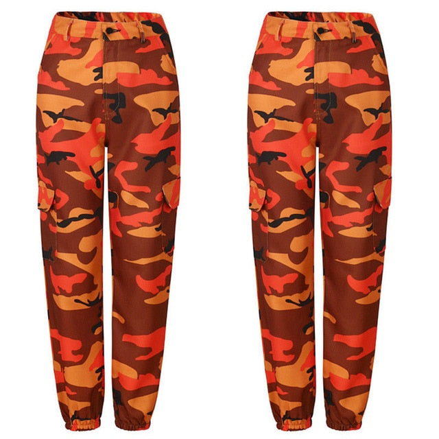 Camo Cargo High Waist Hip Hop Trousers Pants - SD-style-shop