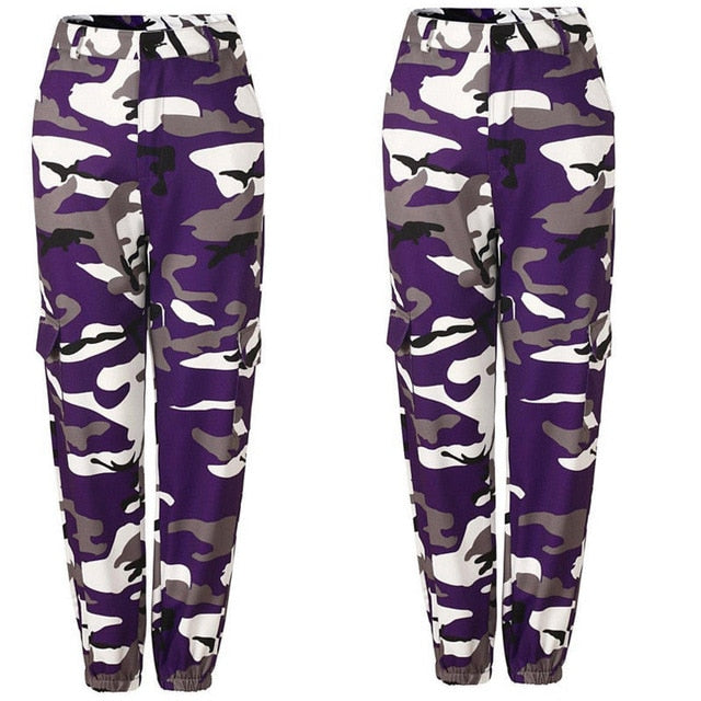 Camo Cargo High Waist Hip Hop Trousers Pants - SD-style-shop