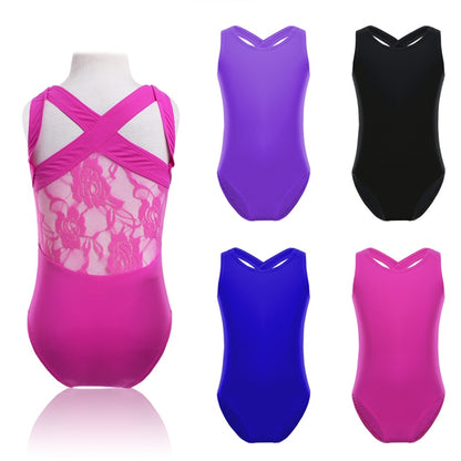 Girls Ballet Leotard with lace - SD-style-shop