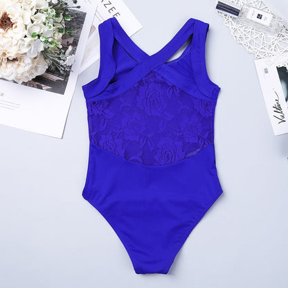 Girls Ballet Leotard with lace - SD-style-shop