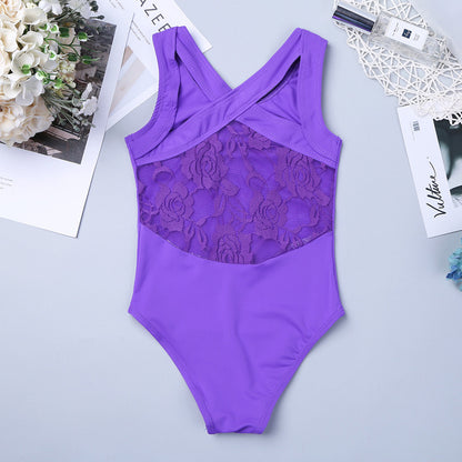 Girls Ballet Leotard with lace - SD-style-shop