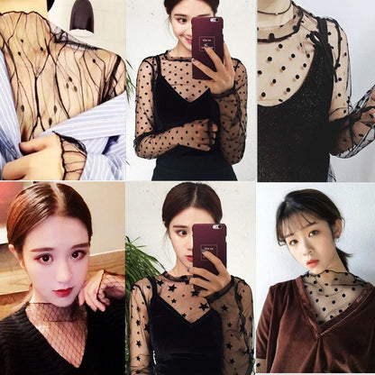 Harajuku Mesh Top Transparent net shirt - SD-style-shop