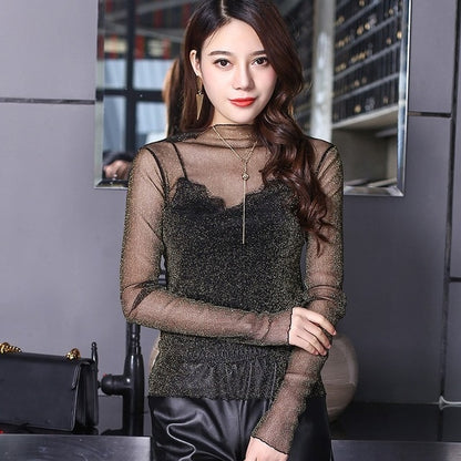 Harajuku Mesh Top Transparent net shirt - SD-style-shop