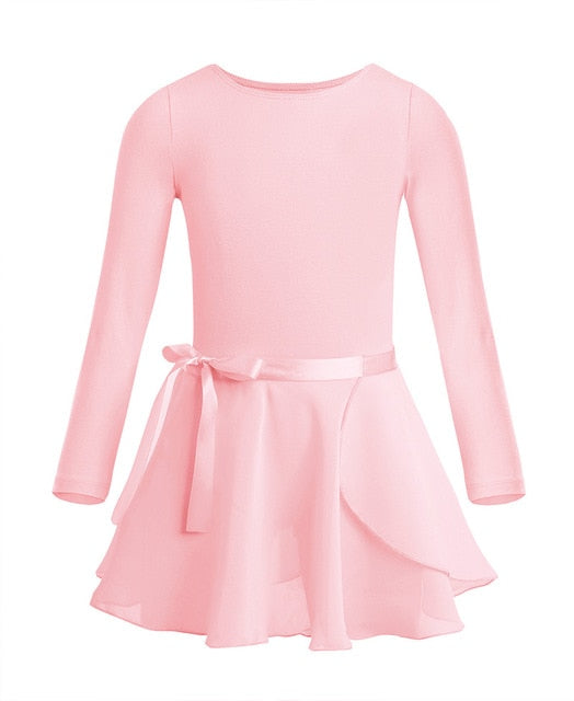 Longsleeve Ballet Leotard with Tied Skirt - SD-style-shop