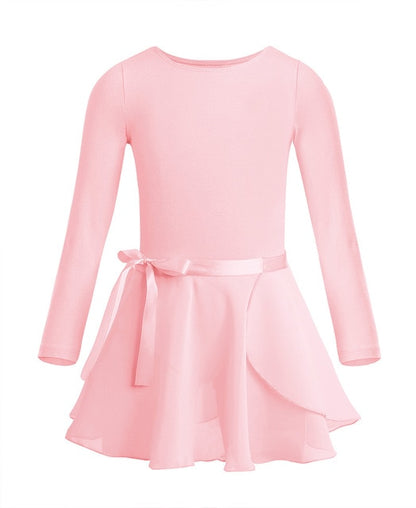 Longsleeve Ballet Leotard with Tied Skirt - SD-style-shop