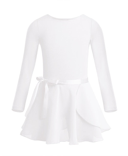 Longsleeve Ballet Leotard with Tied Skirt - SD-style-shop