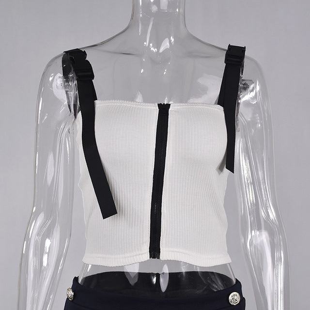 Sleeveless croptop with straps - SD-style-shop