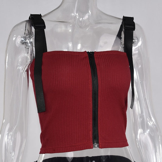 Sleeveless croptop with straps - SD-style-shop