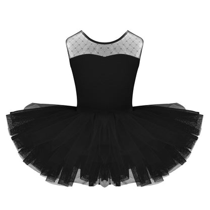 Girls Ballet tutu leotard with mesh top Mesh - SD-style-shop