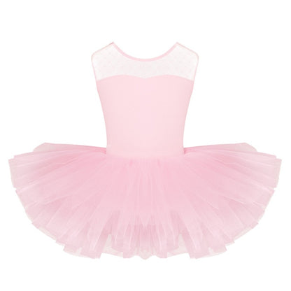 Girls Ballet tutu leotard with mesh top Mesh - SD-style-shop