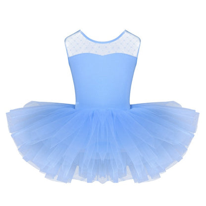 Girls Ballet tutu leotard with mesh top Mesh - SD-style-shop