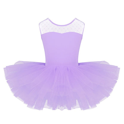 Girls Ballet tutu leotard with mesh top Mesh - SD-style-shop