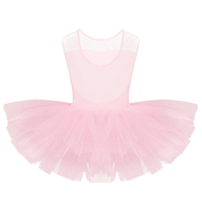 Girls Ballet tutu leotard with mesh top Mesh - SD-style-shop