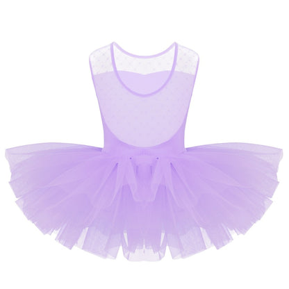 Girls Ballet tutu leotard with mesh top Mesh - SD-style-shop