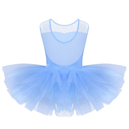 Girls Ballet tutu leotard with mesh top Mesh - SD-style-shop