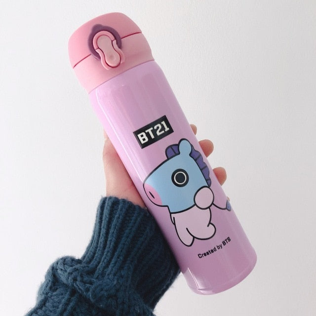 BT21 Thermos Water flask Stainless Steel - SD-style-shop